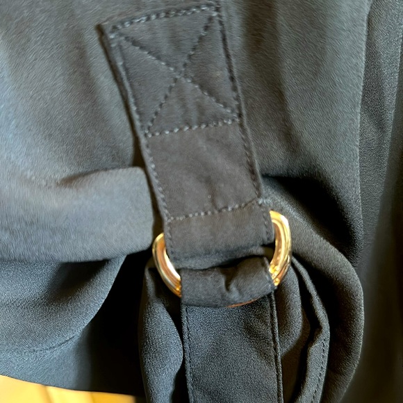 New Michael Kors Hi/Lo sheer black w/ gold accent front zipper with monogram XXL - Picture 6 of 10